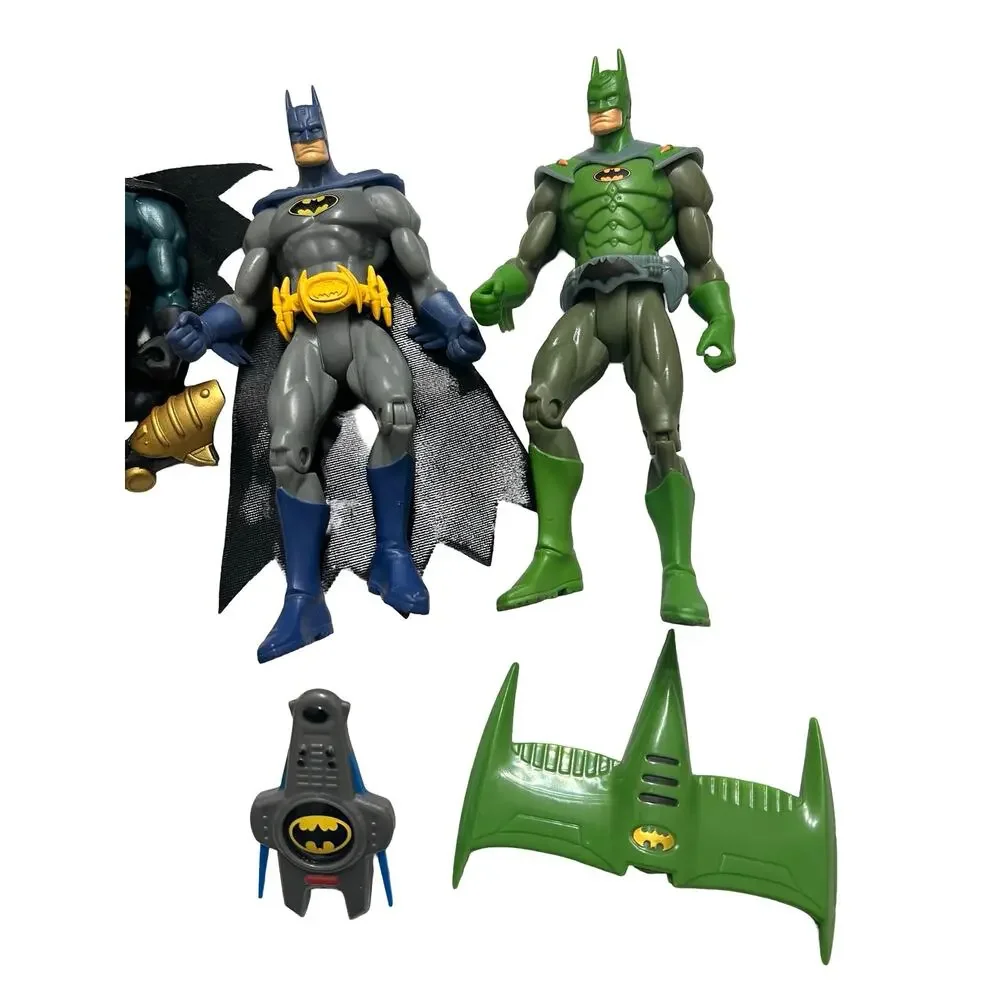 2003 Mattel Batman 6in Figure Lot Night Patrol Armor Electro-Net Blue Gray DC